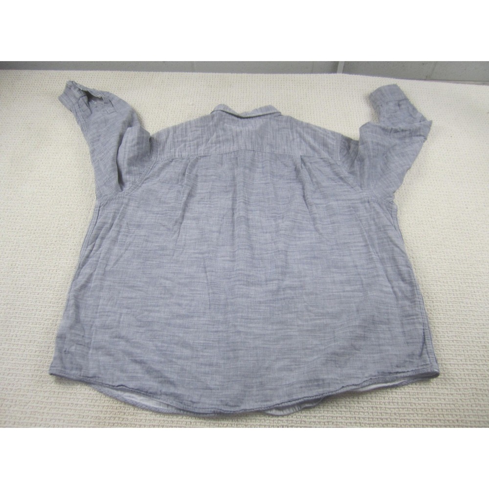 True Nation Shirt Mens 4XLT Gray Button Down Long Sleeve Big & Tall Cotton‎ Slub - Picture 5 of 8